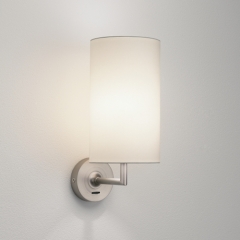 Astro Lighting Astro Appa Solo Nickel Wall Light with White Shade