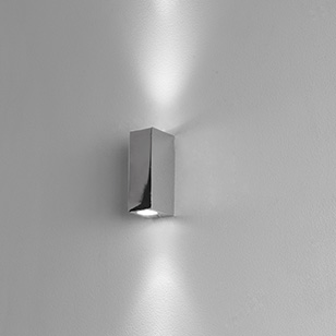 Bloc Modern Polished Chrome LED Bathroom Wall Light