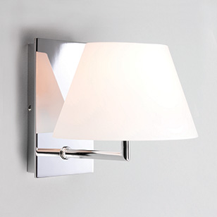 Astro Lighting Classic Modern Chrome Wall Light Modern With Glass Shade And Touch Control