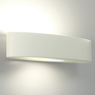 Ovaro Modern Dedicated Low Energy Wall Light In White Ceramic