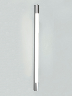 Palermo 1200 Modern Polished Chrome Mirror Wall Light With A White Shade