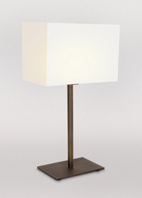 Astro Lighting Park Lane Modern Table Lamp With A Bronze Base And A White Fabric Shade