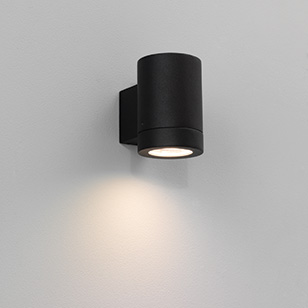 Astro Lighting Porto Black Low Energy Outdoor Wall Light That Directs Light In A Downward Direction