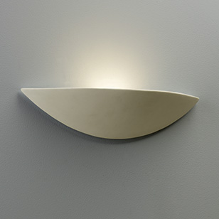 Slice Modern Ceramic Wall Light With A Mains Voltage Halogen Light Bulb