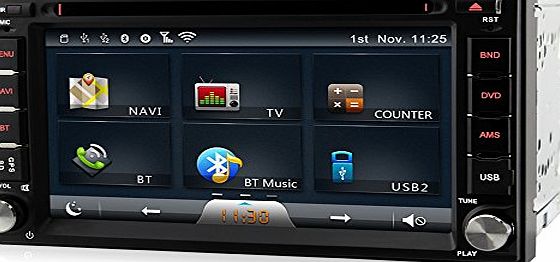 6.2 Double 2 Din Universal Car DVD Player Stereo GPS sat nav Navigation System