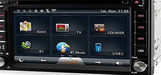 ASure 6.2 Double 2 Din Universal Car DVD Player Stereo GPS sat nav Navigation System