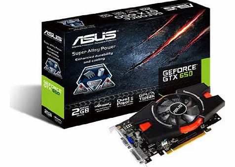 ASUS  Nvidia GeForce GTX 650 Graphics Card (2GB GDDR5, PCI Express 3.0, HDMI, DVI-I, VGA)