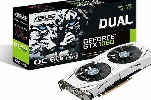 ASUS GeForce DUAL-GTX1060-6G 6 GB Graphics Card - Silver