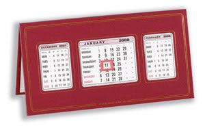At-a-Glance 2008 Desk Calendar Gold Blocked