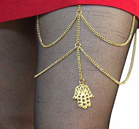atdoshop  Chain Body Harness Handmade Bohemian Boho Vintage Leg Bracelet Palm
