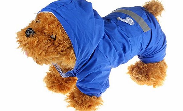 atdoshop  Fashion Puppy Pet Dog Rain Coat Clothes Dogs Casual Waterproof Jacket (Blue, XS)