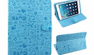 atdoshop (TM) 1PC Universal Leather Stand Case Cover for Android Tablet PC (9 inch, Blue)
