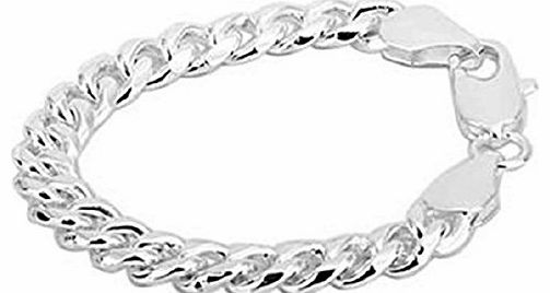atdoshop (TM) New Fashion Type Flat Mens Solid Chain Silver Plated Bracelet Bangle