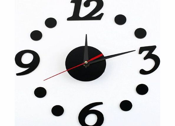 atdoshop (TM) Unique Design Home Decor Wall Clock (Black)