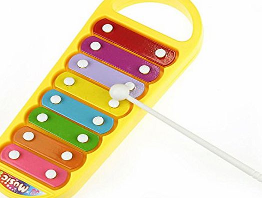 atdoshop (TM) Kid Baby Musical Instrument 8-Note Xylophone Toy Wisdom Development (Yellow)