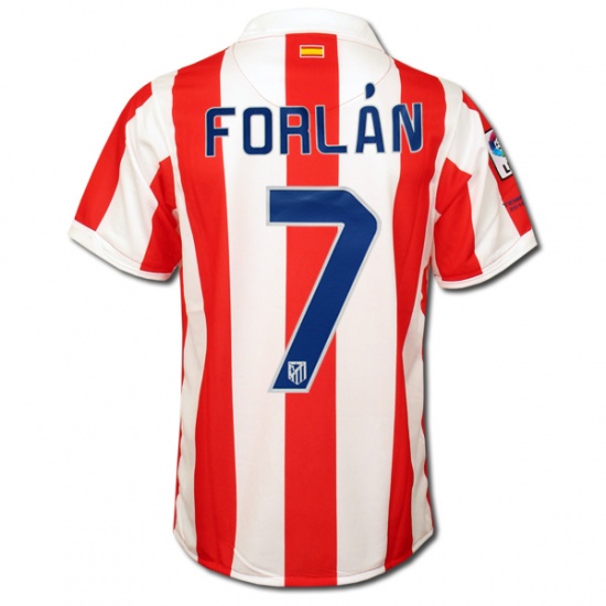 Athletico Madrid Nike 2010-11 Athletico Madrid Home Shirt (Forlan 7)