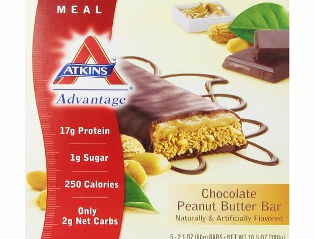 Atkins Advantage Bar Chocolate Peanut Butter, Chocolate Peanut Butter 5 Pack