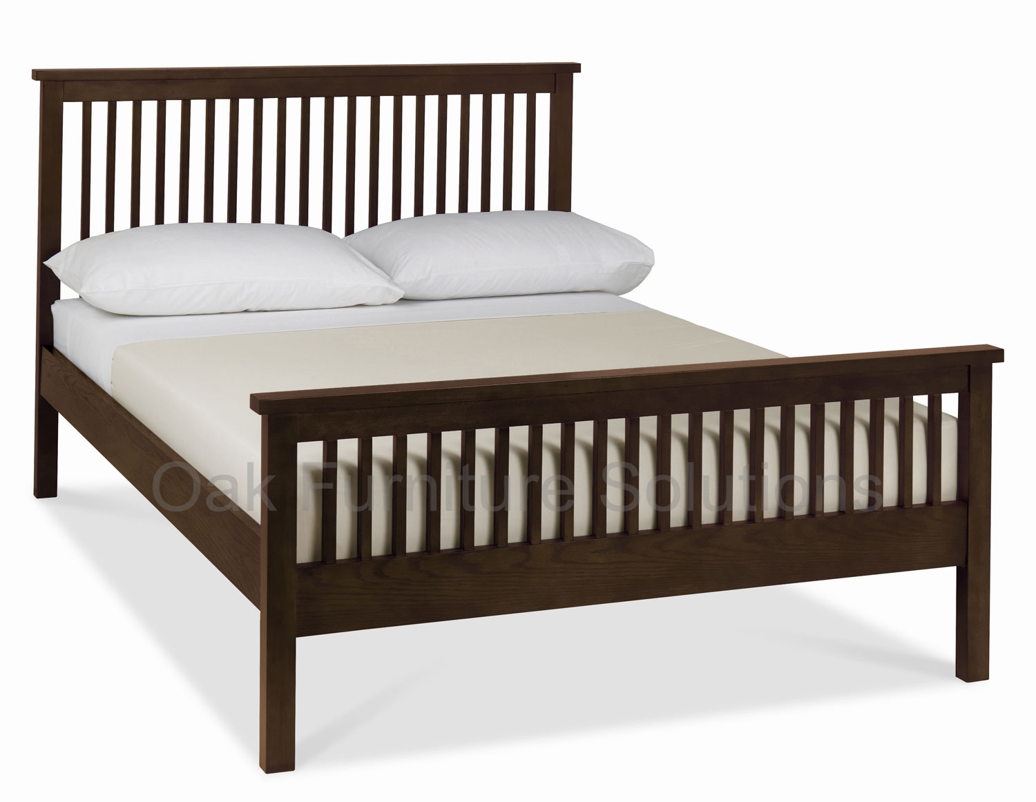 Dark High Footend Bedstead - 135cm -
