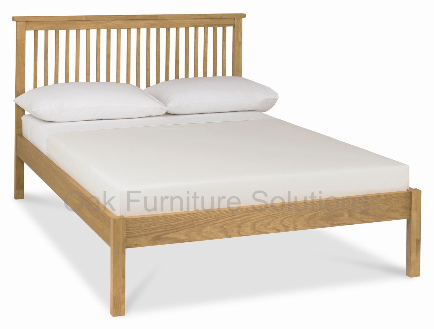 Atlanta Oak Low Footend Bedstead - 135cm -