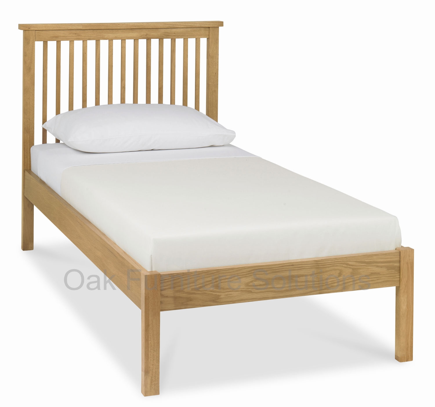 Atlanta Oak Low Footend Bedstead - 90cm - Single