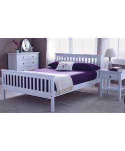 ATLANTIS Single Bed Frame - White