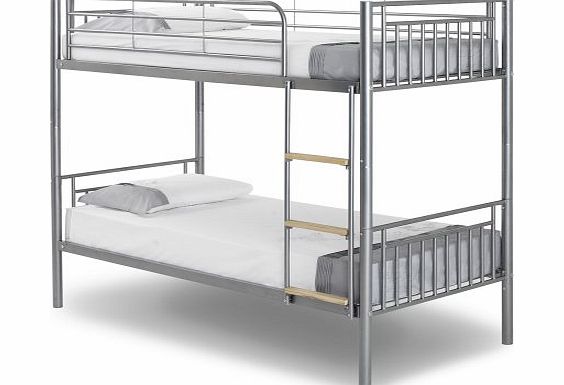 Atlas Standard Two Sleeper, Metal Aluminium Finished BUNK BED with Luxury Spring MATTRESSES