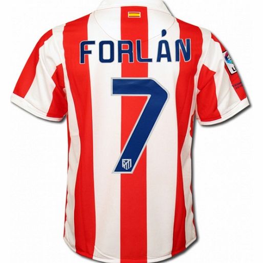 Atletico Madrid Nike 2010-11 Athletico Madrid Home Shirt (Forlan 7)