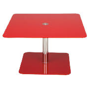 Pedestal Coffee Table, Red