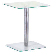 Pedestal Side Table, Clear