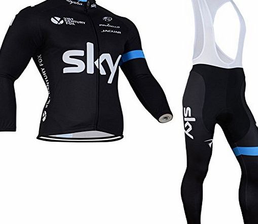 ATS Mens Winter Thermal Windproof Bike Bicycle Cycle Cycling Bib Tights Shorts Trouser Padded Long sleeves Jacket Jersey Sets