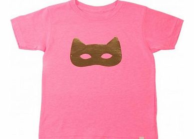 Cat Mask T-Shirt Pink `2 years,4 years,6 years,8