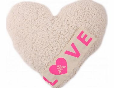 Atsuyo Akiko Fleece heart cushion - Ivory S,L