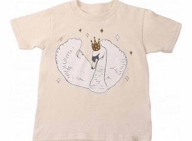 Atsuyo Akiko Swan organic cotton T-Shirt Cream `2 years,4