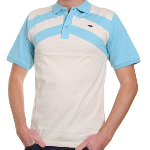 Dignan Polo shirt - Light Blue/Cream