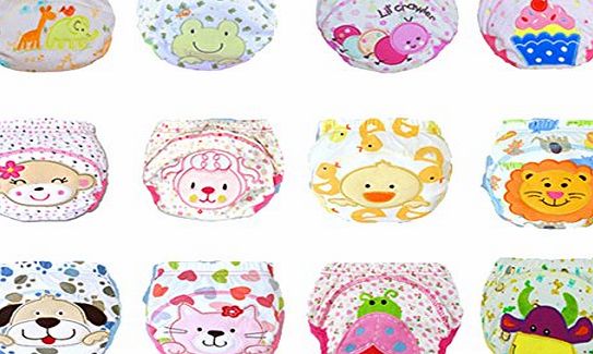  12 Pcs Baby Boys Girls Toddler Toilet Pee Potty Training Pants Cartton Underwear Size M