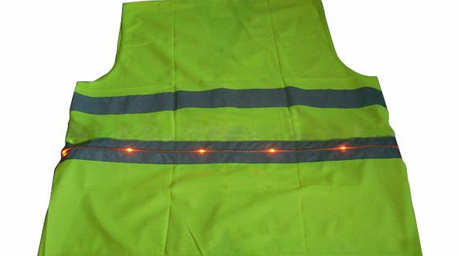 AUBIG E2026 Orange Light Optical Fiber Light Leash LED High Bright Reflective Vest Safety Clothing