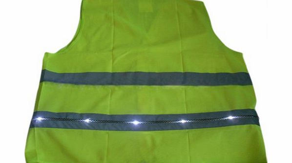 AUBIG E2027 White Light Optical Fiber Light Leash LED High Bright Reflective Vest Safety Clothing