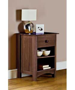 1 Drawer Bedside Chest - Chocolate