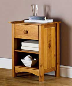 auckland 1 Drawer Bedside Chest - Pine