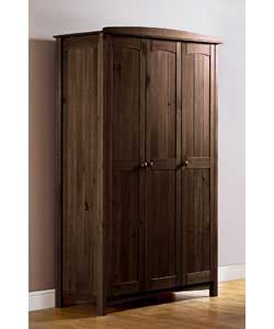 3 Door Wardrobe - Chocolate