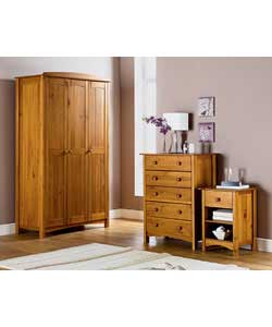 3 Door Wardrobe Bedroom Package - Pine