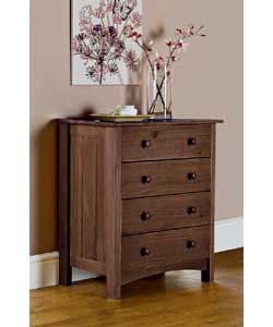 auckland 4 Drawer Chest - Chocolate