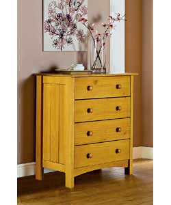 Auckland WOW 4 Drawer Chest - Pine