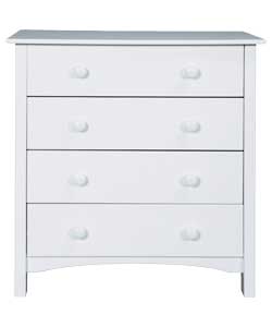 Auckland WOW 4 Drawer Chest - White