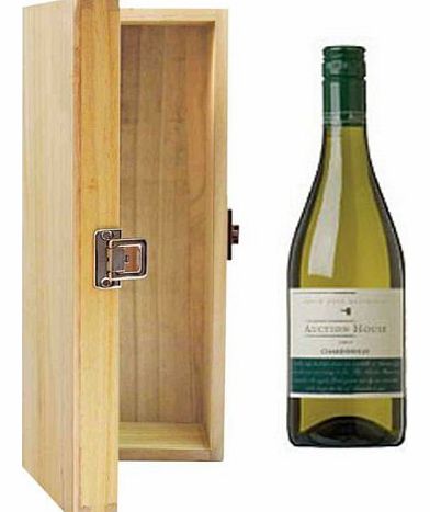 Auction House The Gavel Australian Chardonnay Wine in Hinged Wooden Gift Box