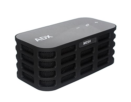 Audio Dynamix MESH2 Stereo Rechargeable Bluetooth Speaker - Black- 12hrs playtime, 15 metre BT range , SD card reader. Now featuring new High Definition long throw speakers and Harmonic Bass Matrix.