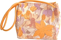 Audley orange fabric leather bag shoulder straps