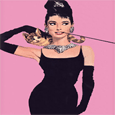 Audrey Hepburn Pink Poster