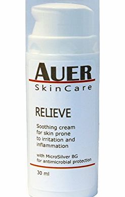 Auer SkinCare Auer Relieve Cream 30 ml - Soothing treatment for skin prone to irritation and inflammation with MicroSilver BG for anti-microbial protection
