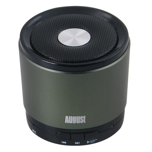 August MS425 - Portable Bluetooth Speaker with Microphone - Powerful Wireless Speaker and Mobile Phone Hands Free Kit - Compatible with iPhones, Samsung, Galaxy,Nokia, HTC, Blackberry, Google, LG, Nex